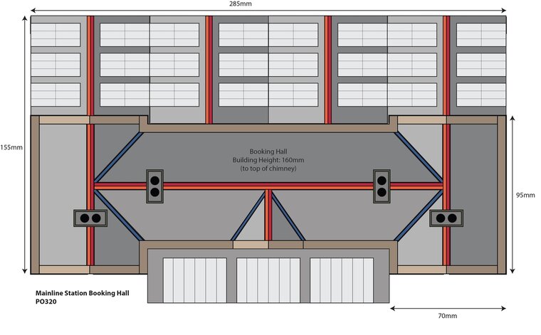 Bouwpakket HO/OO: station hoofdspoorlijn - Metcalfe - PO320