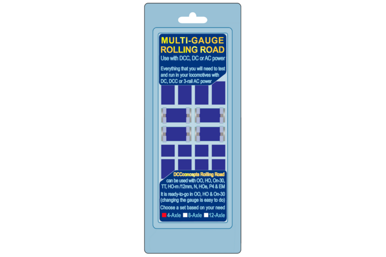 4 assig rollenbank voor modeltreinen - rolling road - DCC concepts