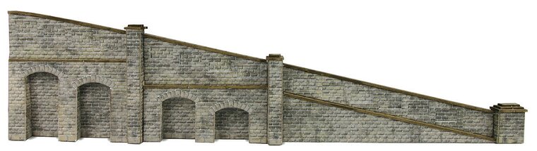 Bouwpakket N: oplopende steunmuur - natuursteen - Metcalfe - PN149