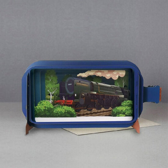 3D pop up wenskaart - message in a bottle - oliver cromwell