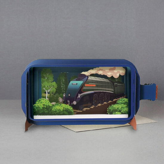 3D pop up wenskaart - message in a bottle - union of south africa