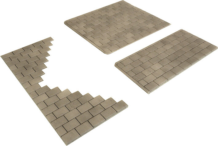 Bouwmateriaal HO/OO: individuele zelfklevende plaveistenen - Metcalfe - M0060
